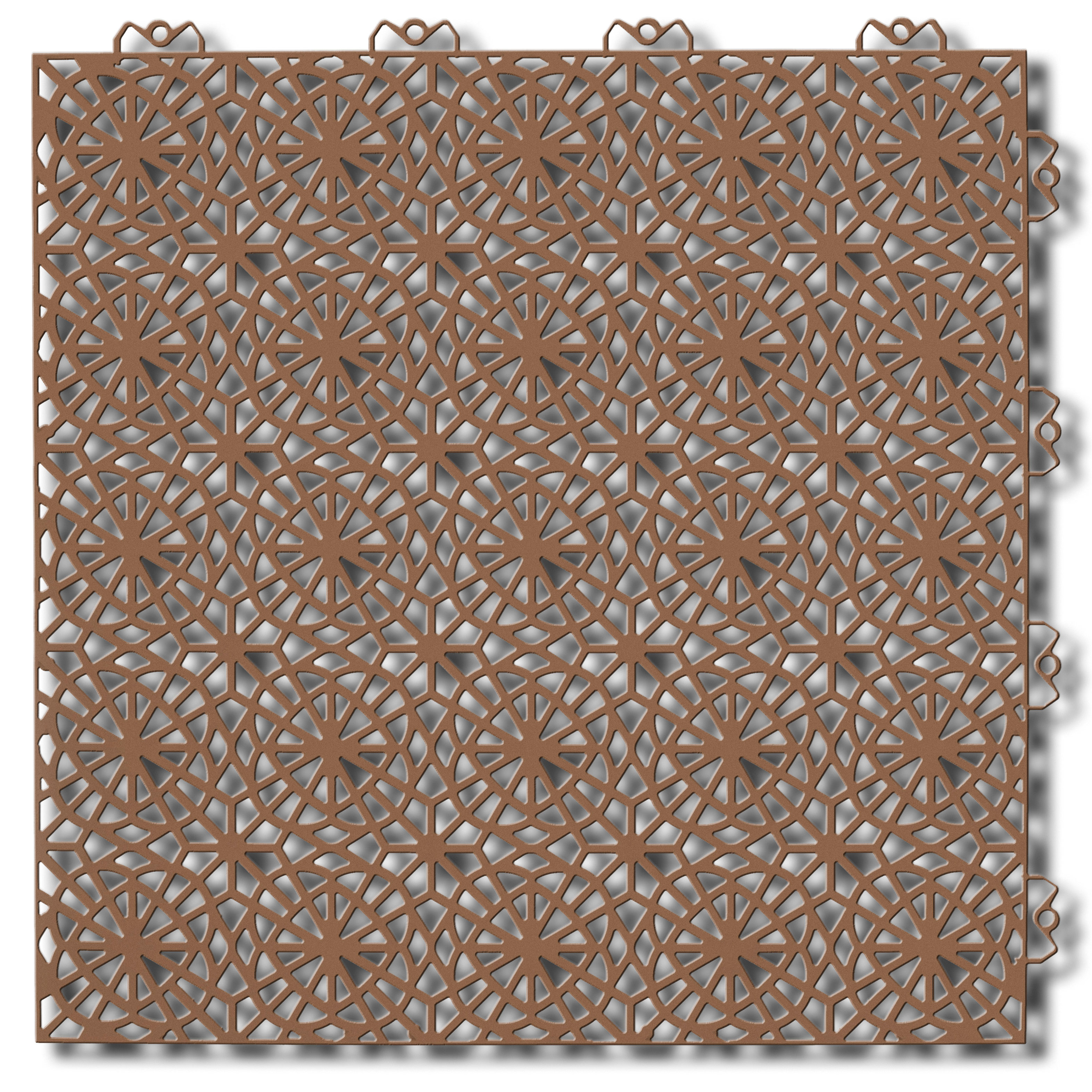 Golvplatta Bergo XL Cedar Wood Golvtrall i Plast