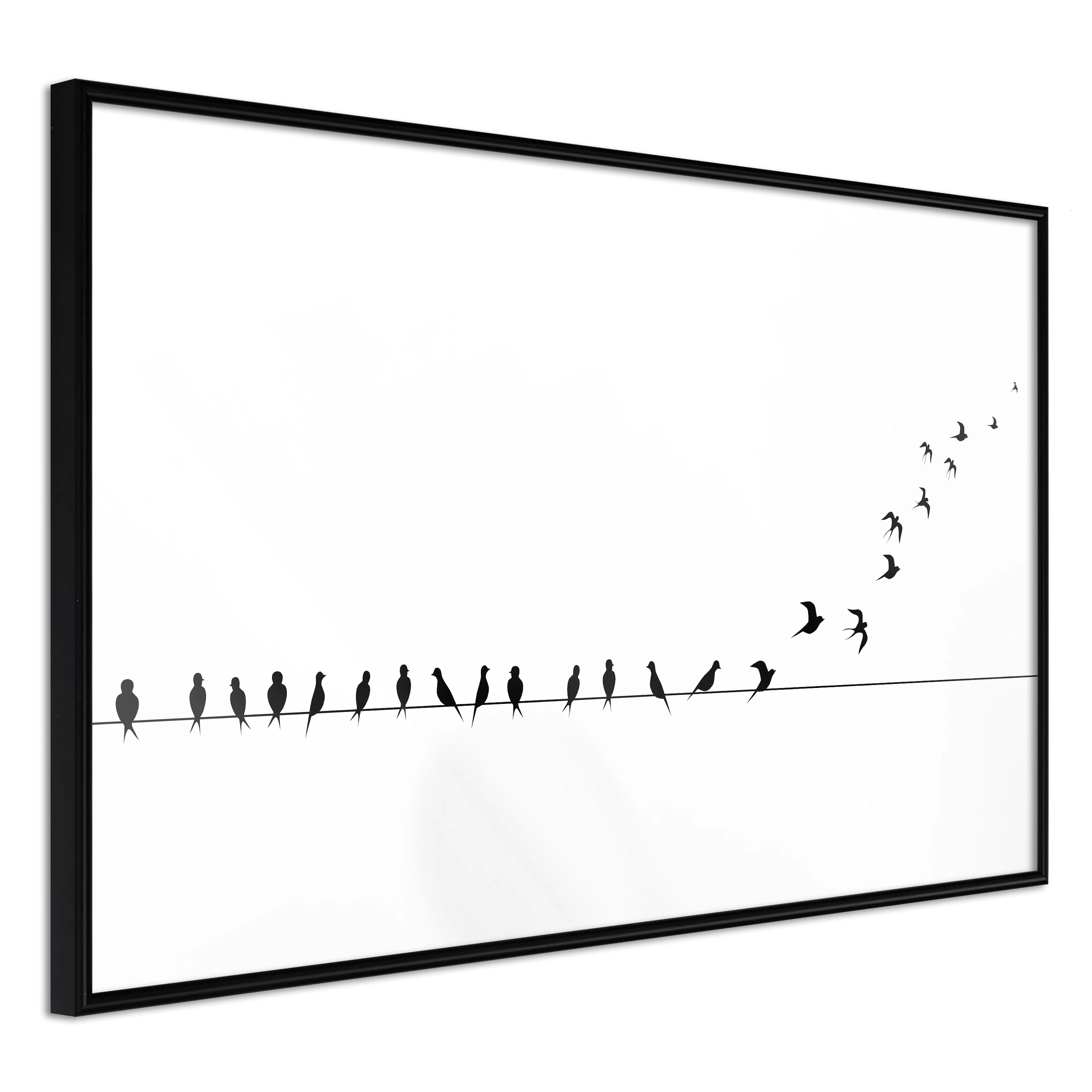 Affisch - Let's Fly [Poster] 60x40 Svart ram, 60x40 cm