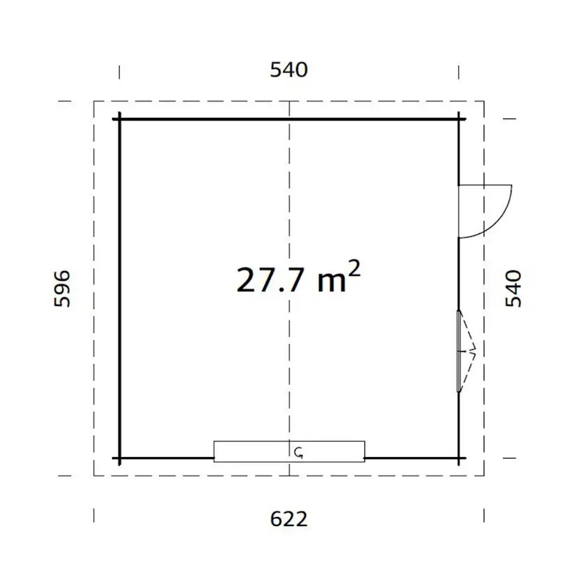 Garage Palmako Roger med Garageport 29,2 m2