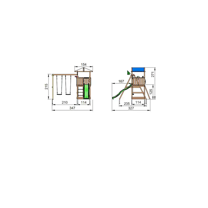Lektorn Jungle Gym Hut Komplett Inkl Swing Modul X'tra