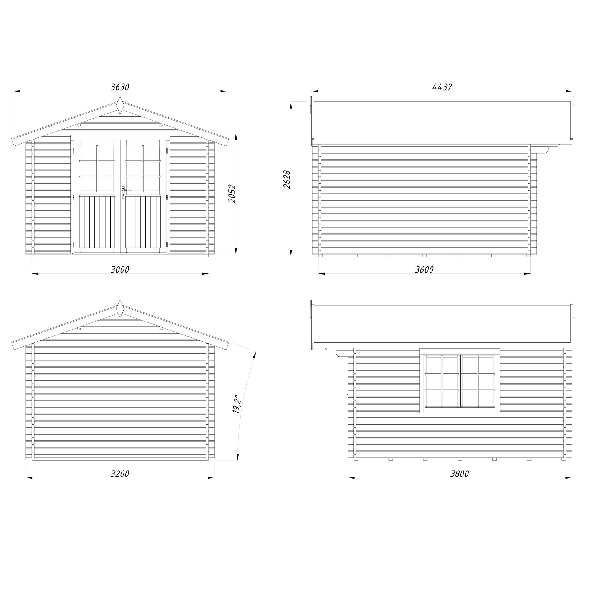 Stuga Palmako Sally 10,8 m2