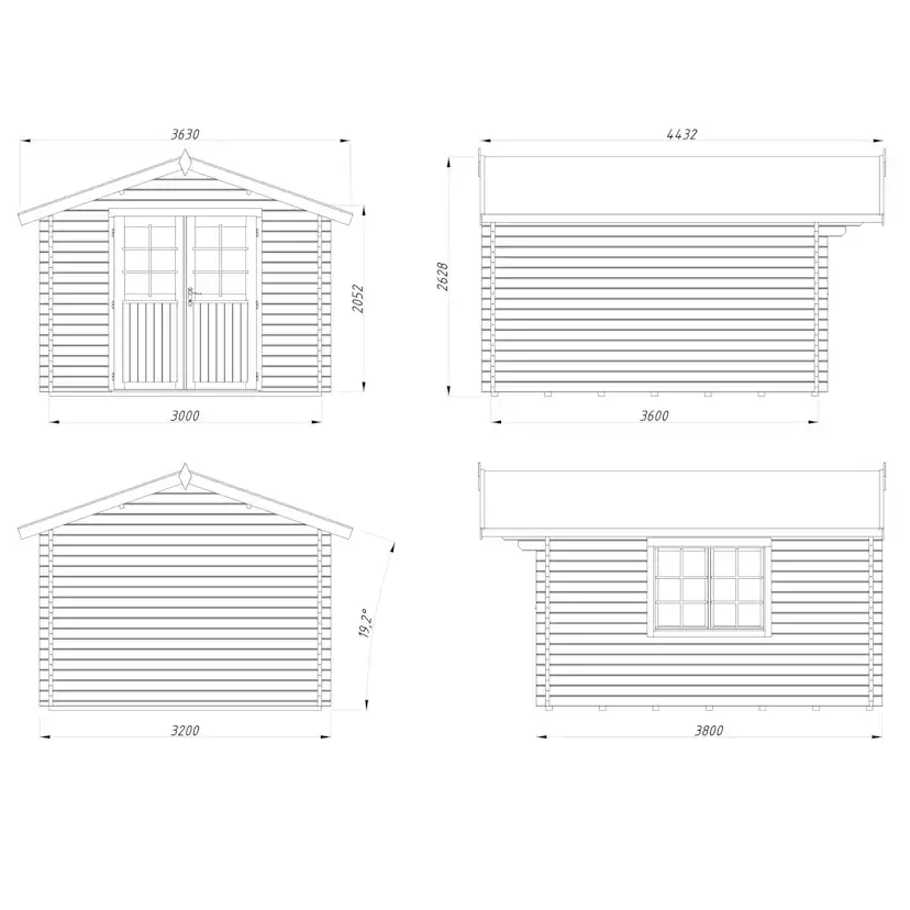 Stuga Palmako Sally 10,8 m2