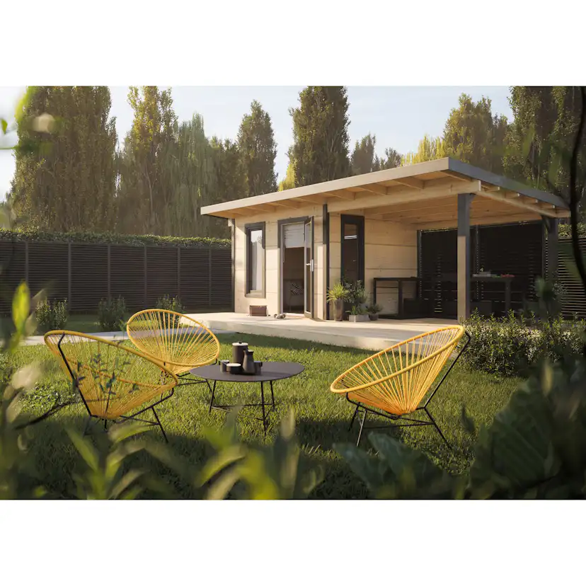 Trädgårdshus Palmako Grace 8,7+8,1 m2