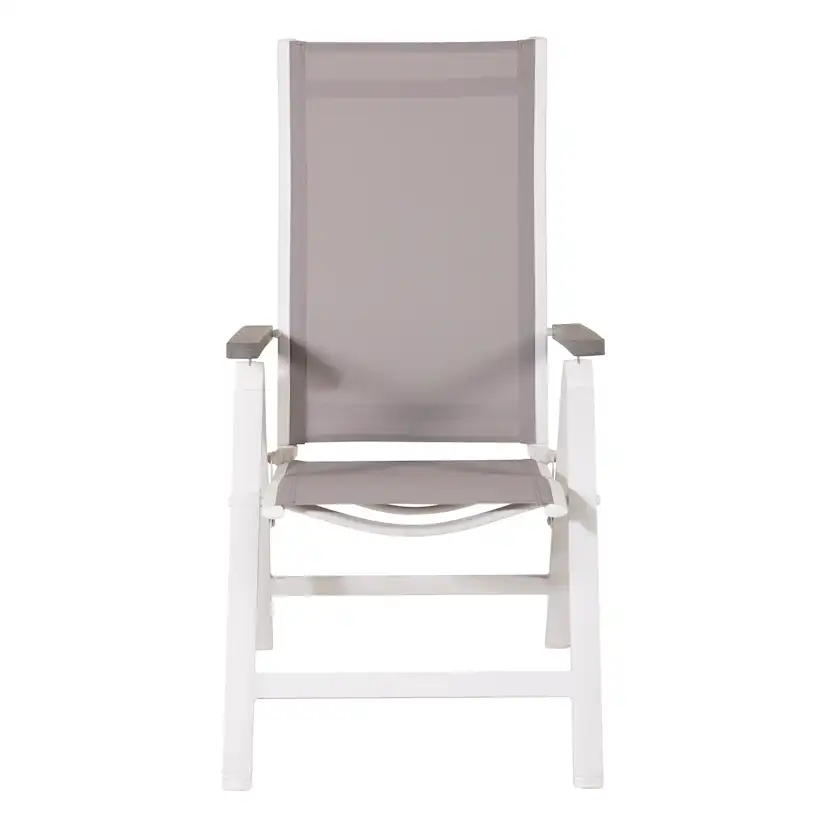 Albany Light 5-pos white alu / Grey Textilene Vit/Grå