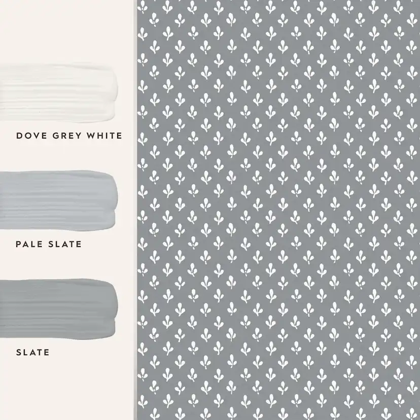 Tapet Laura Ashley Trefoil Slate Grå 119861