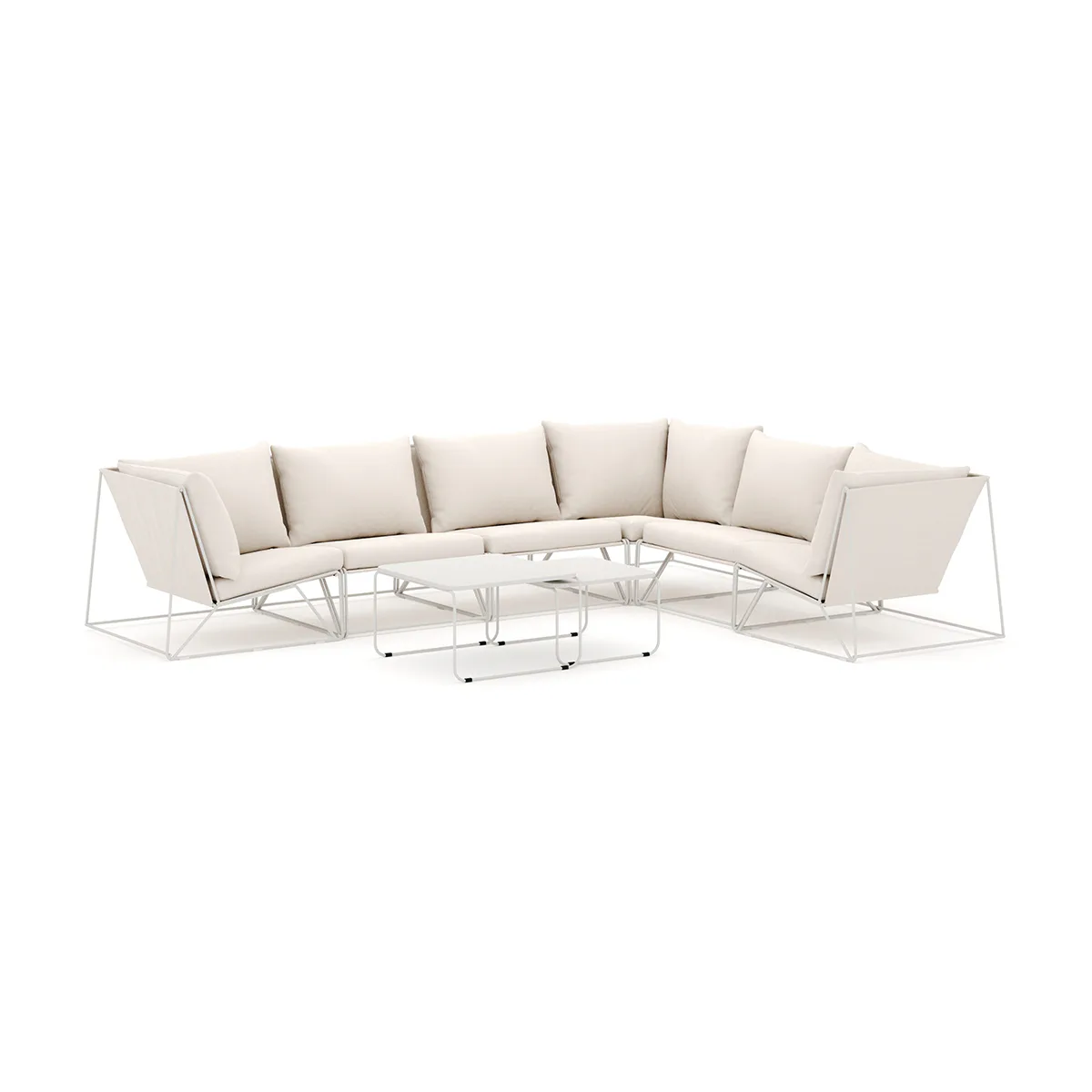 Loungesoffa Comfort Garden Usteryd utomhus L-soffa 6-sits vändbar