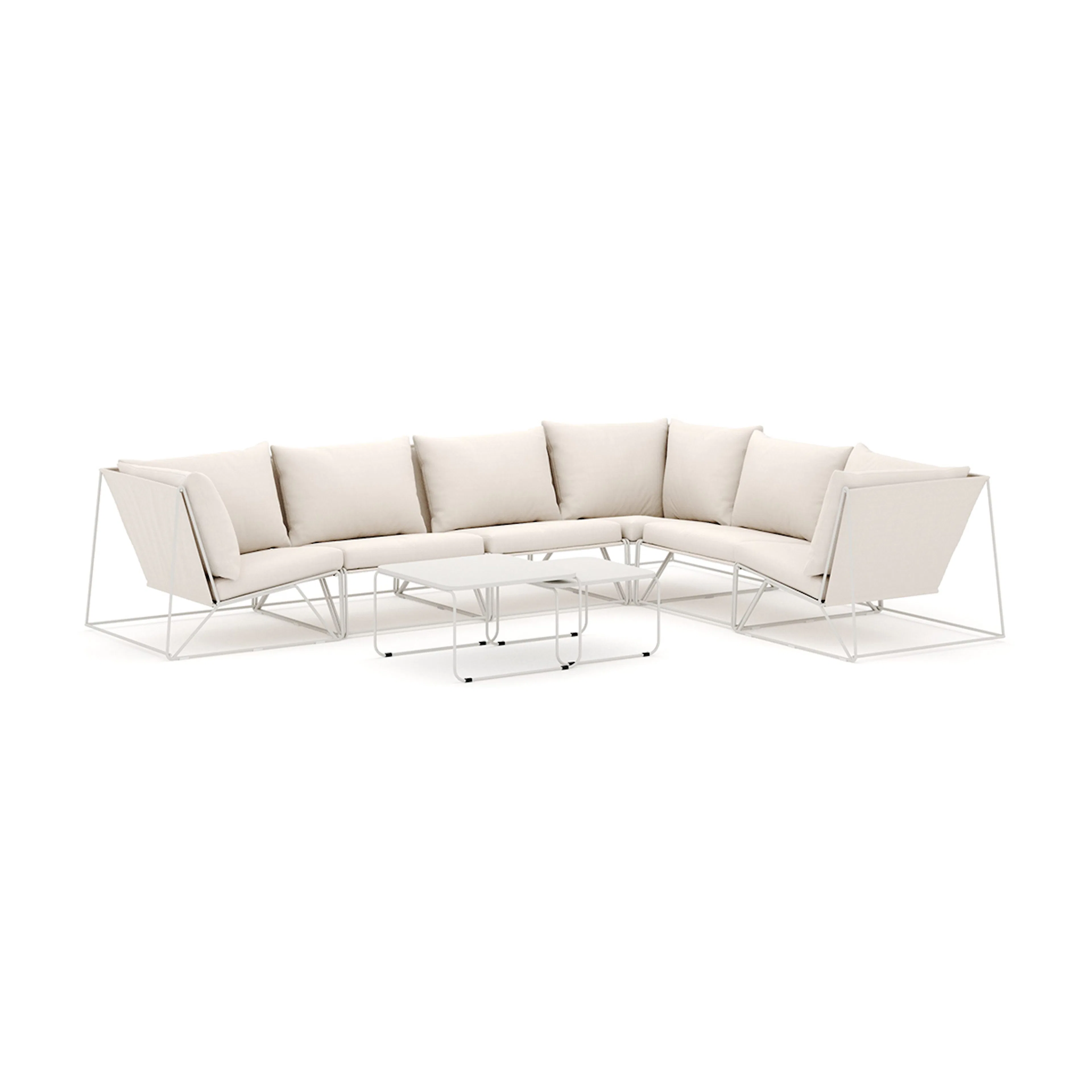 Loungesoffa Comfort Garden Usteryd utomhus L-soffa 6-sits vändbar