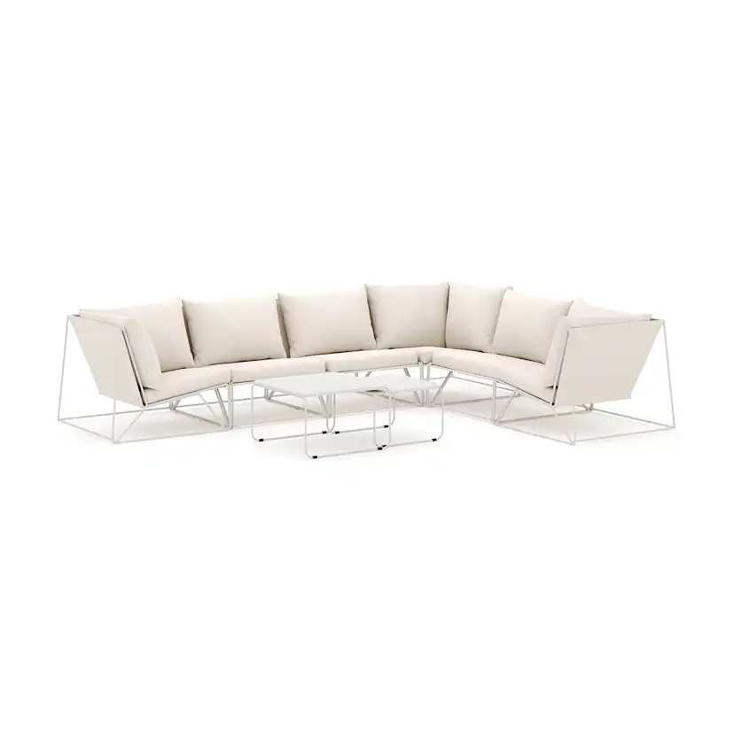 Loungesoffa Comfort Garden Usteryd utomhus L-soffa 6-sits vändbar