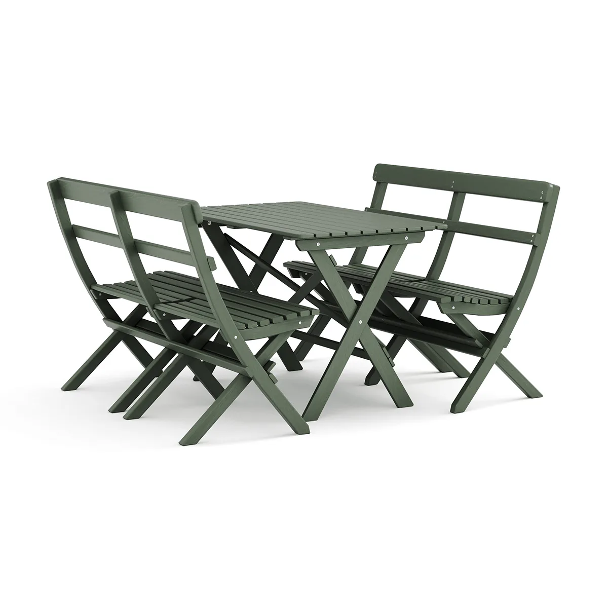 Trädgårdsgrupp Comfort Garden Landet Utomhus matgrupp 118x70x74 cm med 2 soffor