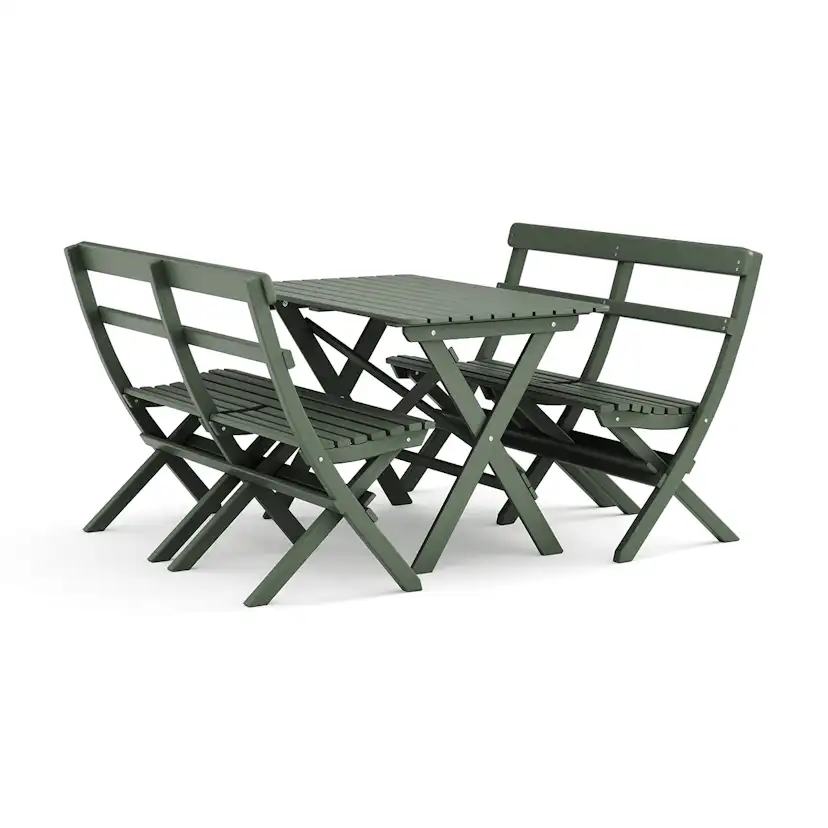 Trädgårdsgrupp Comfort Garden Landet Utomhus matgrupp 118x70x74 cm med 2 soffor