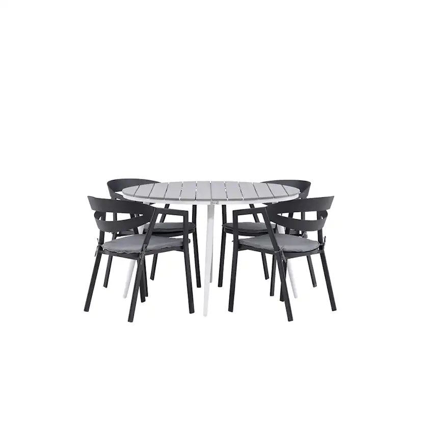 Matgrupp Venture Home Break Ø120 cm Rund Trädgårdsgrupp med 4 Stolar