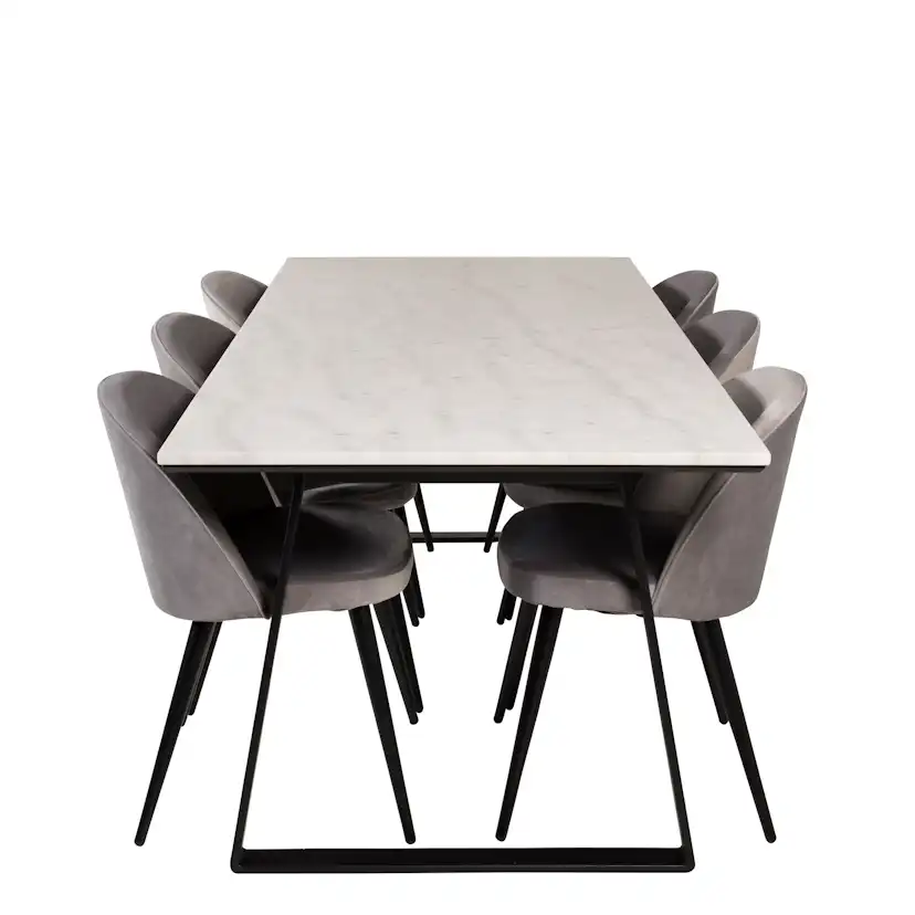 Matgrupp Venture Home Estelle 200 med 6 Valentina Stolar