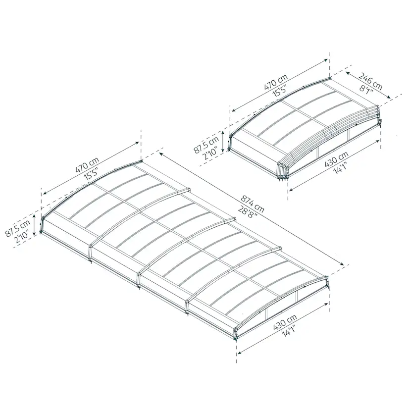 Pooltak Canopia by Palram Stockholm 4x8 m