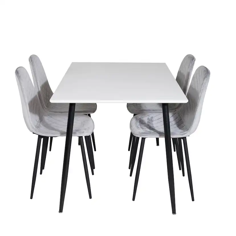 Matgrupp Venture Home Pobbie med 4 Phoi Stolar Sammet