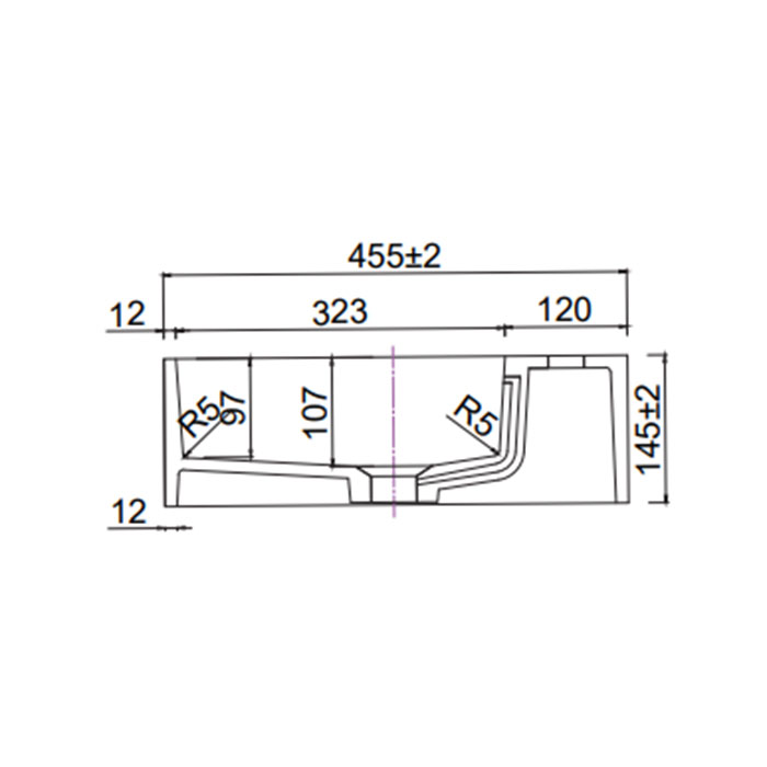 Tvättställ Lavabo Solid Surface 60