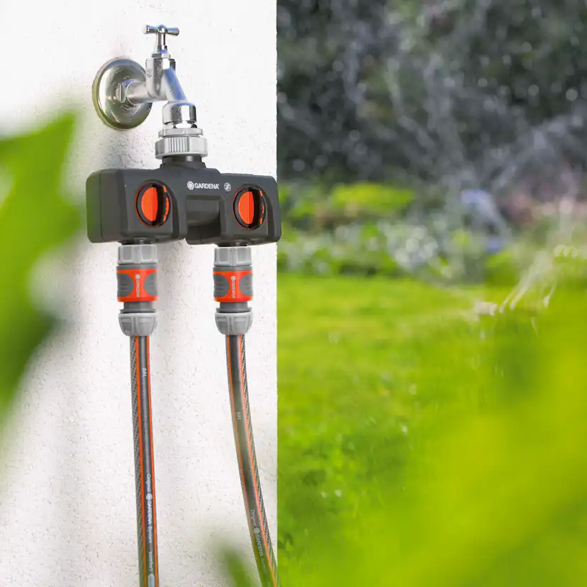 Bevattningspaket Gardena Slangbox XL 35 m Vit Med Vattenspridare & Sprinklerpistol