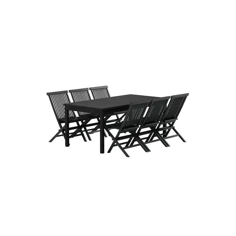 Matgrupp Utomhus Venture Home Kenya 90x180 cm med 6 st Kenya Trädgårdsstolar