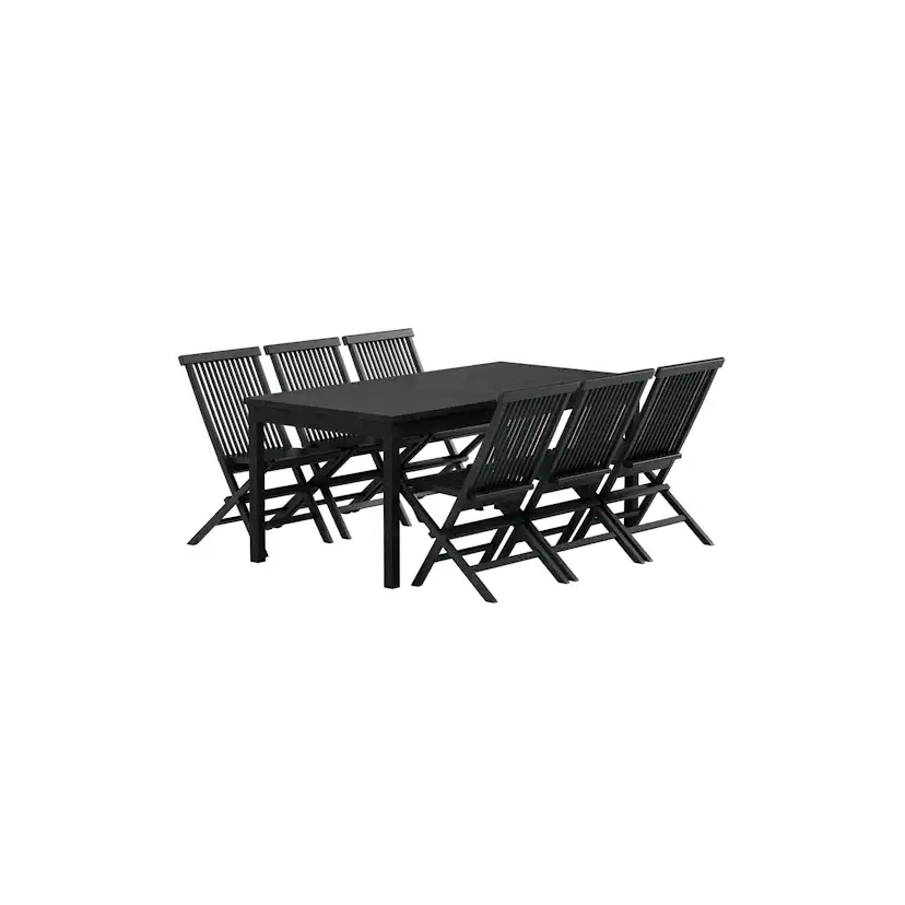 Matgrupp Utomhus Venture Home Kenya 90x180 cm med 6 st Kenya Trädgårdsstolar