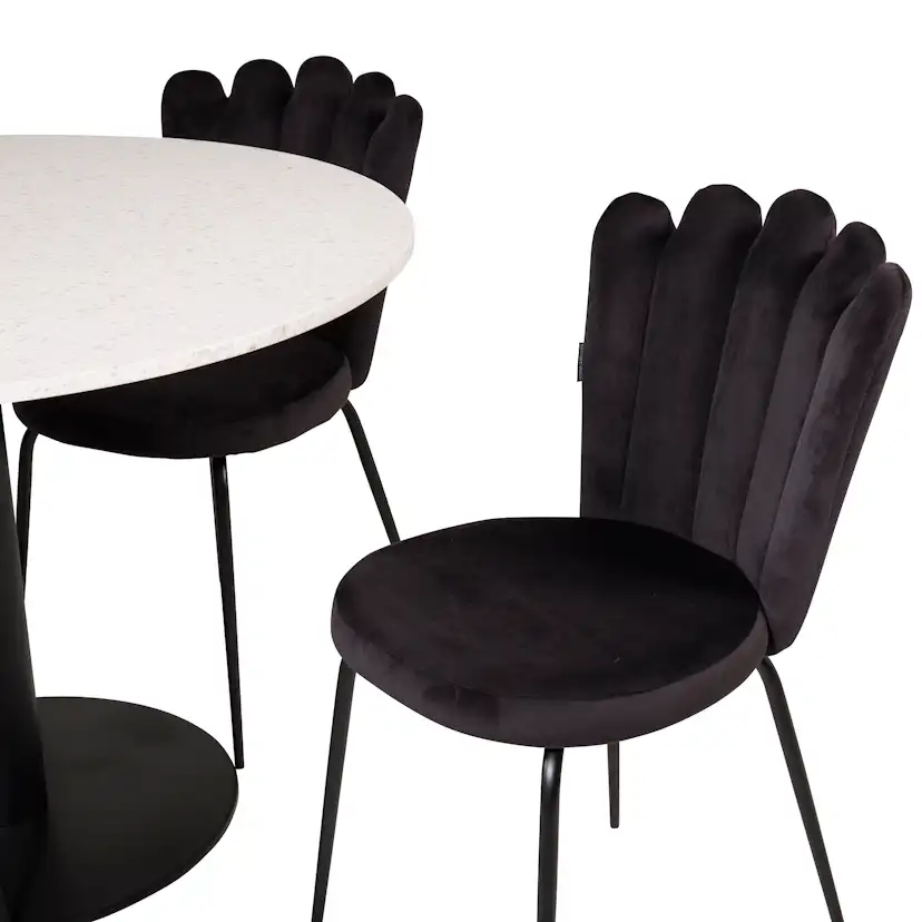 Matgrupp Venture Home Roxanna med 4 Limhamn Light Stolar