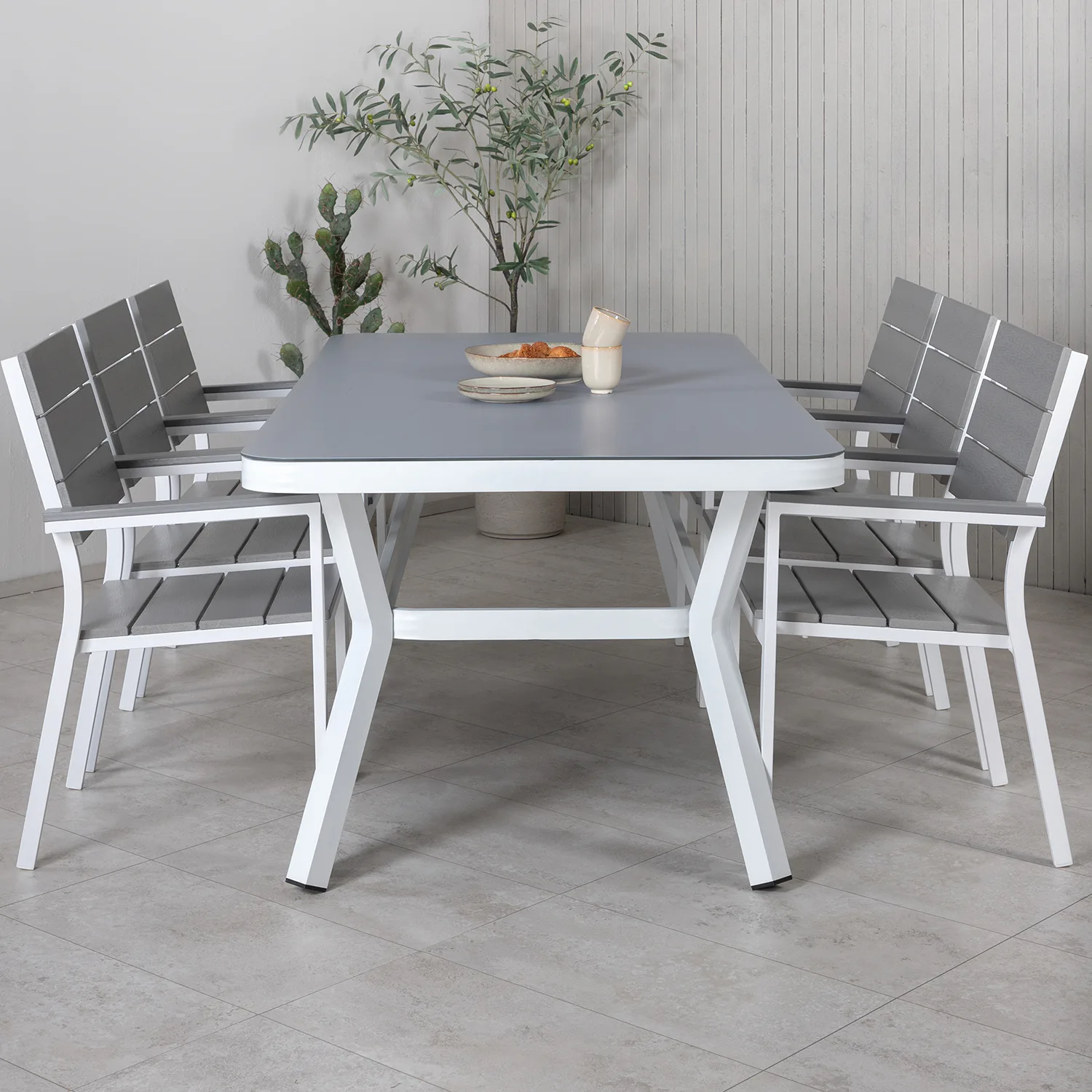Matgrupp Venture Home Virya 160x90 med 6 Levels Stapelstolar