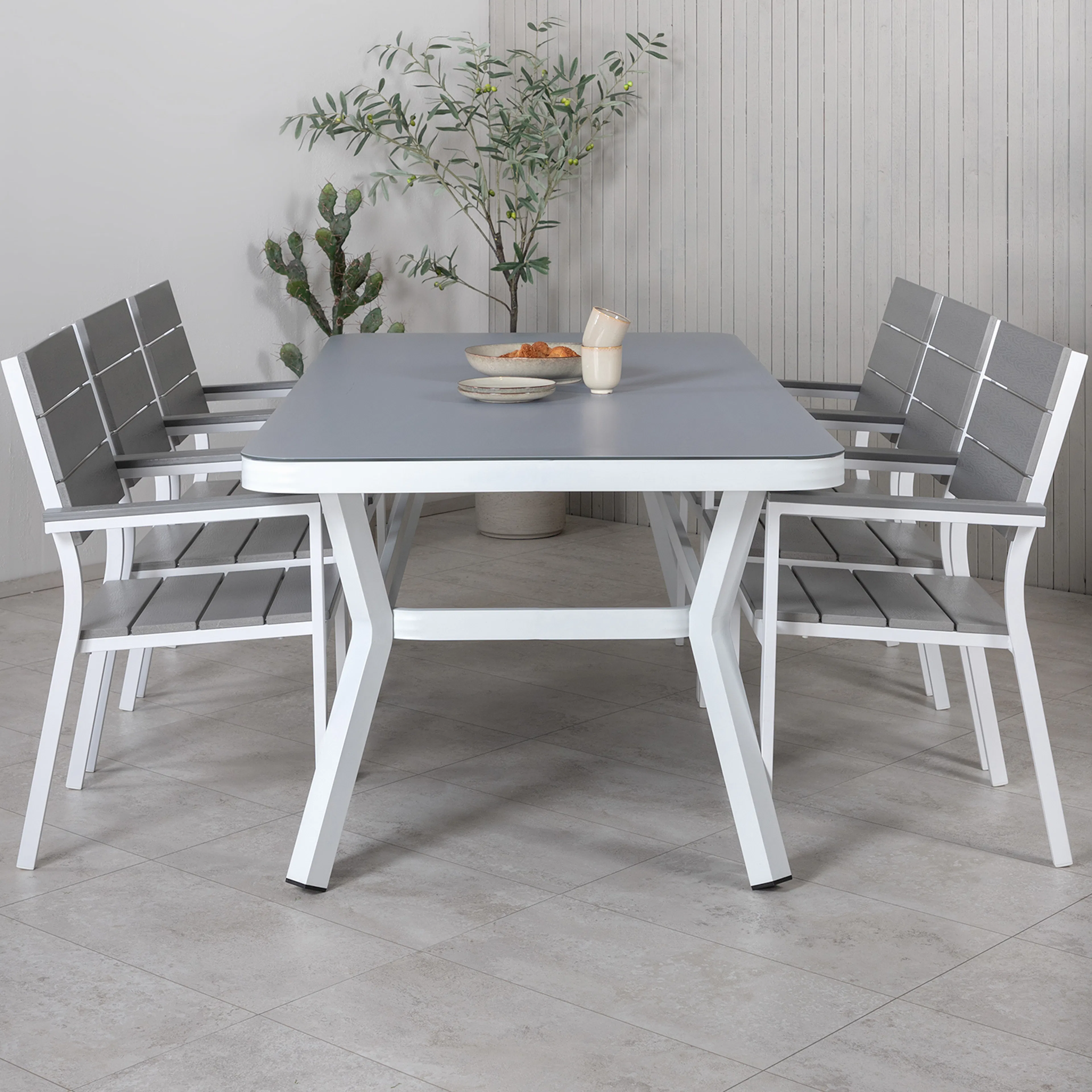 Matgrupp Venture Home Virya 160x90 med 6 Levels Stapelstolar