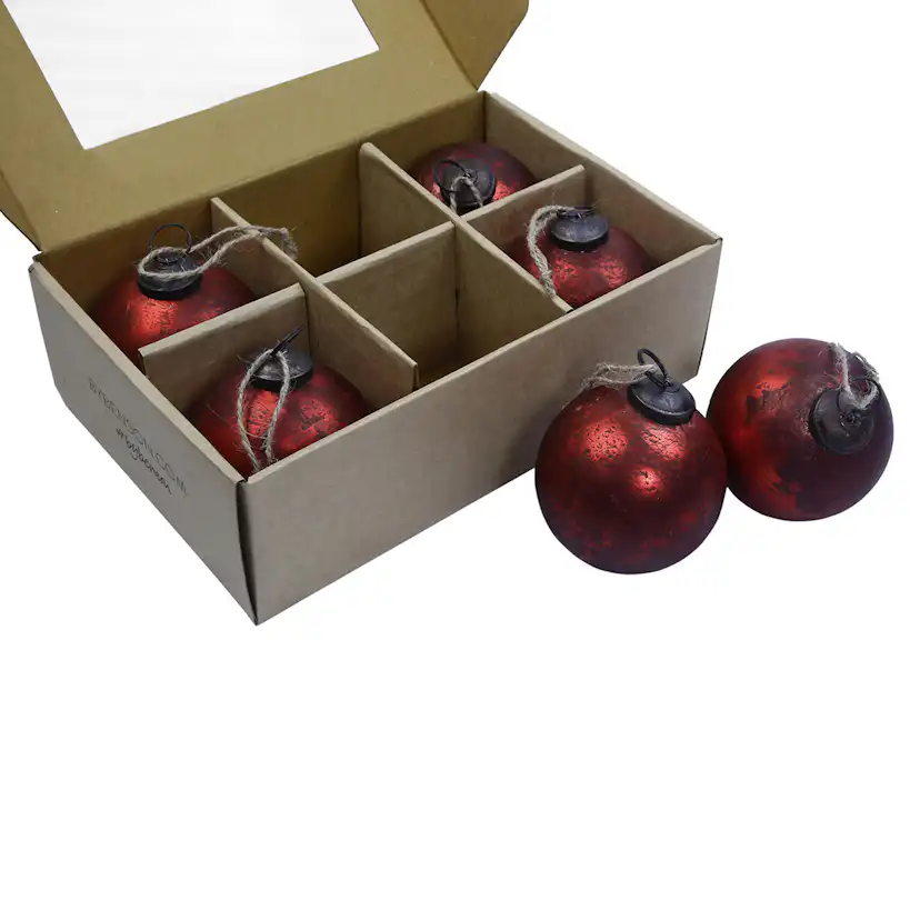 Christmas Balls Lux - Red Röd