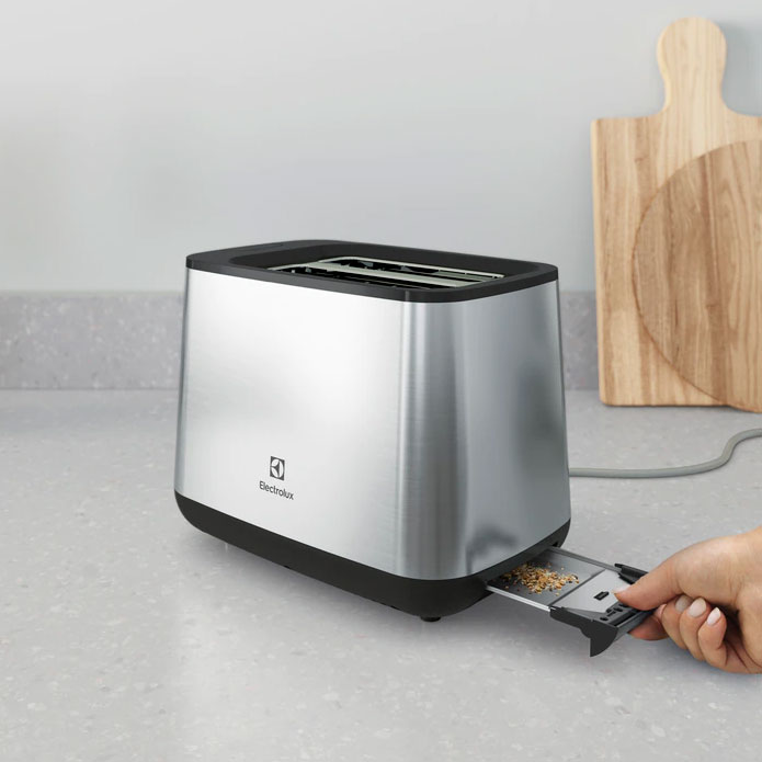 Brödrost Electrolux E3T1-3ST 2-Skivor Rostfri 800W 7 Rostningslägen & Uppvärmningsfunktion