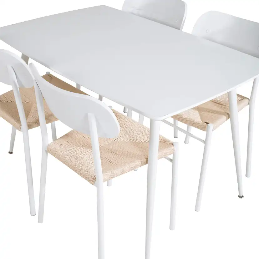 Matgrupp Venture Home Pobbie med 4 Peggy Stolar Vit