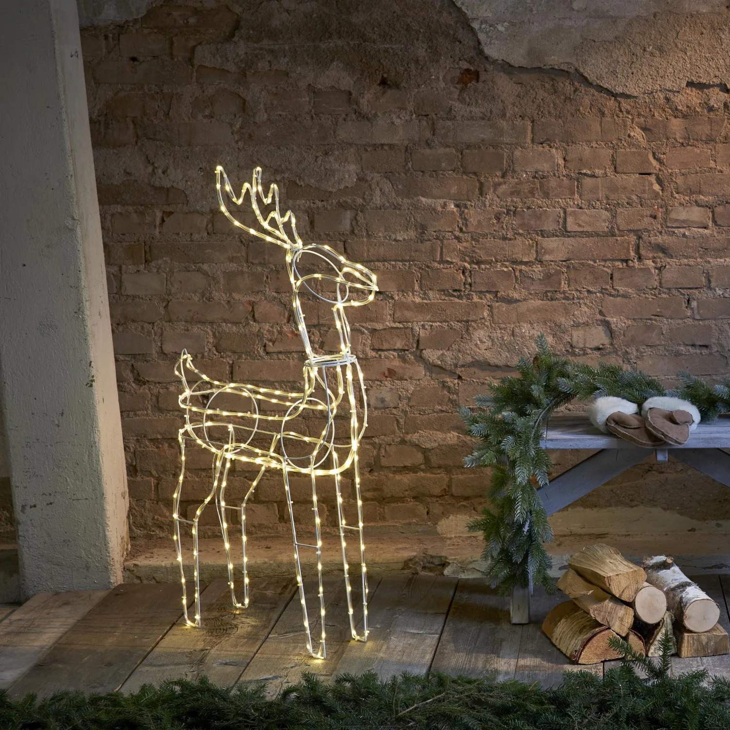 Dekorationsbelysning Star Trading Tuby Deer 100 cm