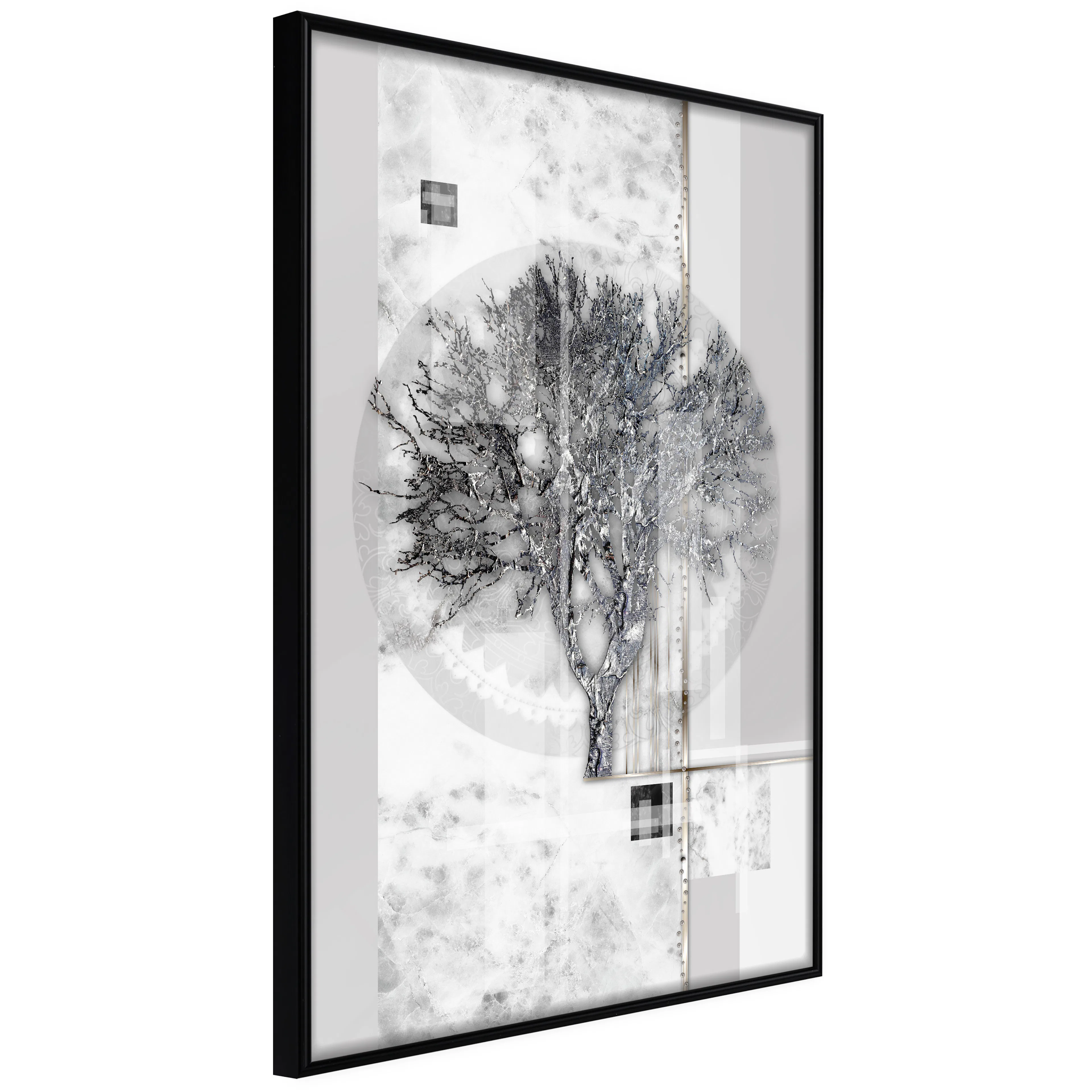 Affisch - Silver Tree [Poster] 40x60 Svart ram, 40x60 cm