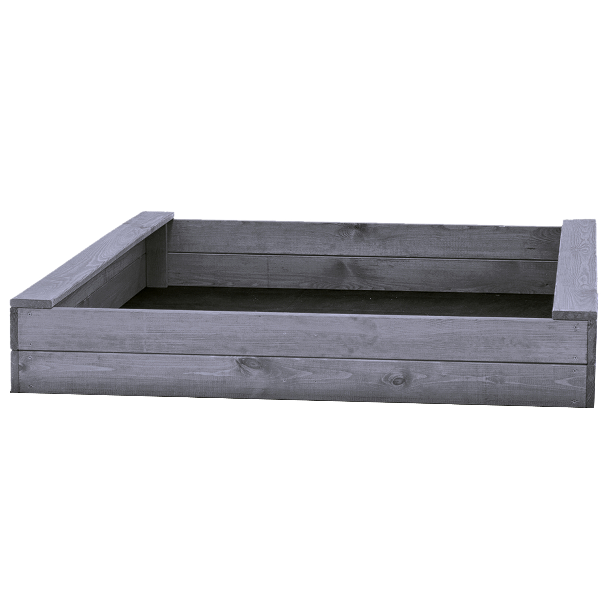 Sandlåda Nordic Play Grå Grundmålad 120x120 cm Smal