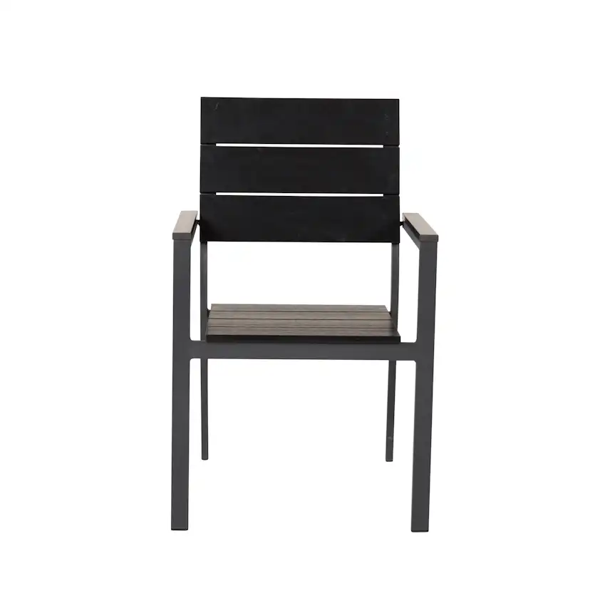 Levels Chair (stackable) - Black Alu / Black Aintwood Svart
