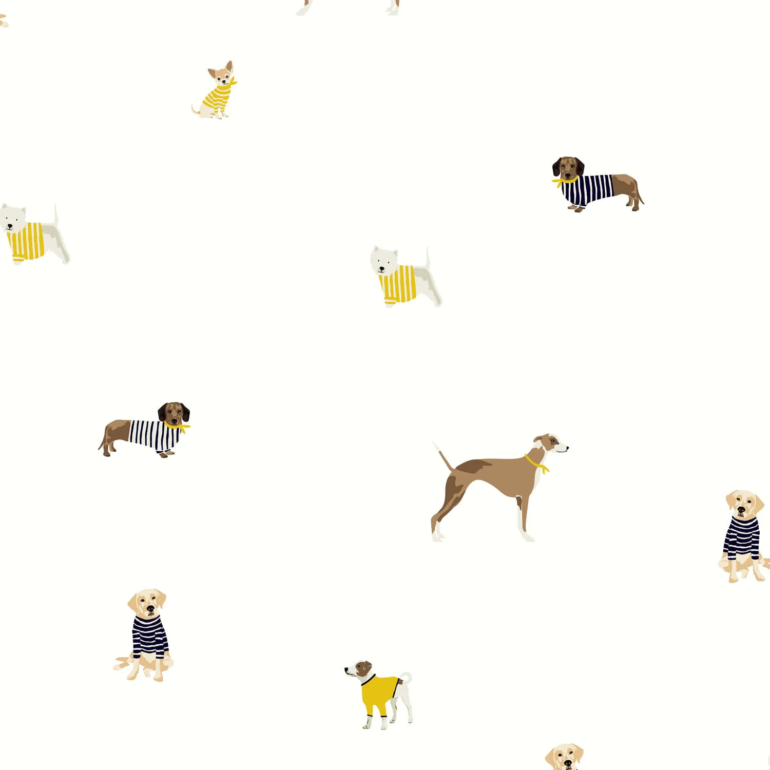 Tapet Joules Harbour Dogs Crème