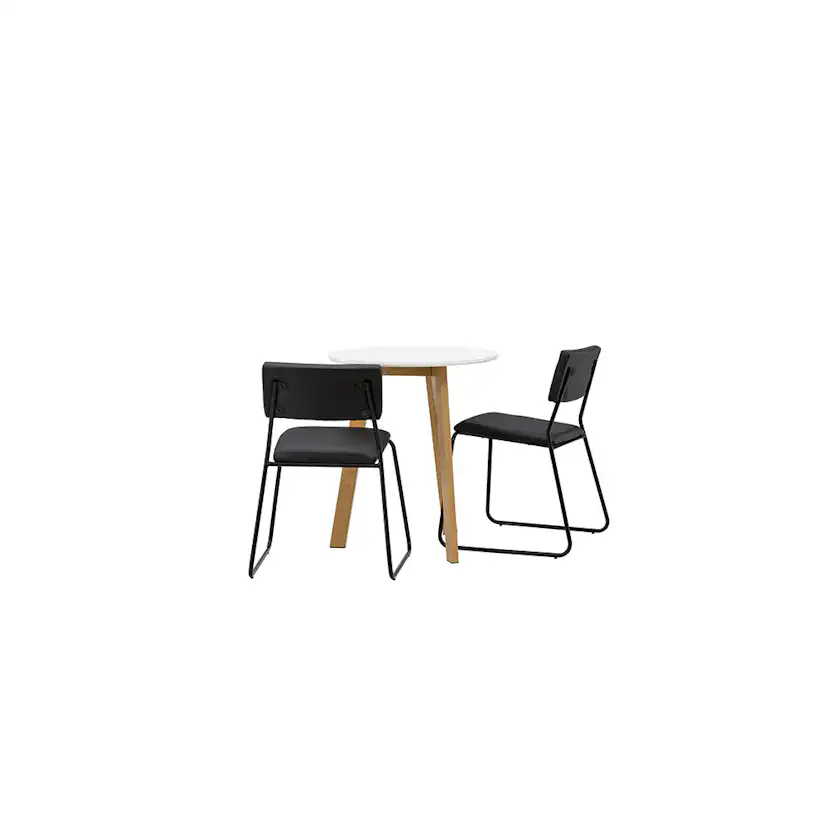 Matgrupp Venture Home Leonora Ø65 cm med 2 st Kenth stolar