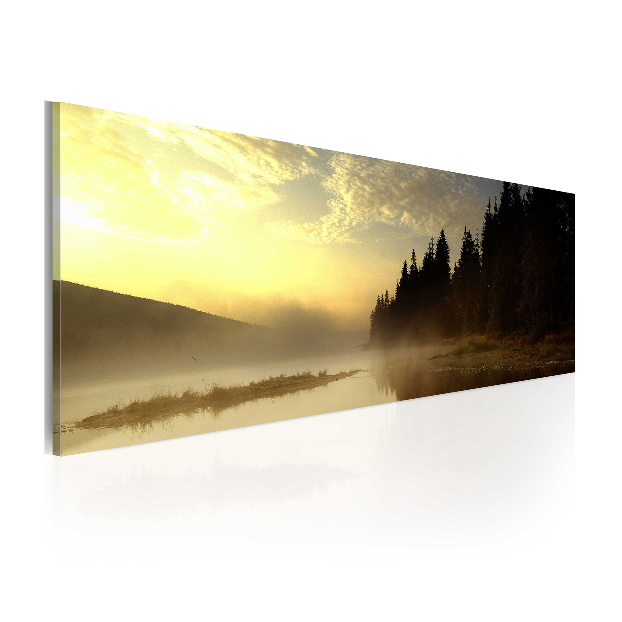 Tavla Arkiio Dimma Över En Sjö