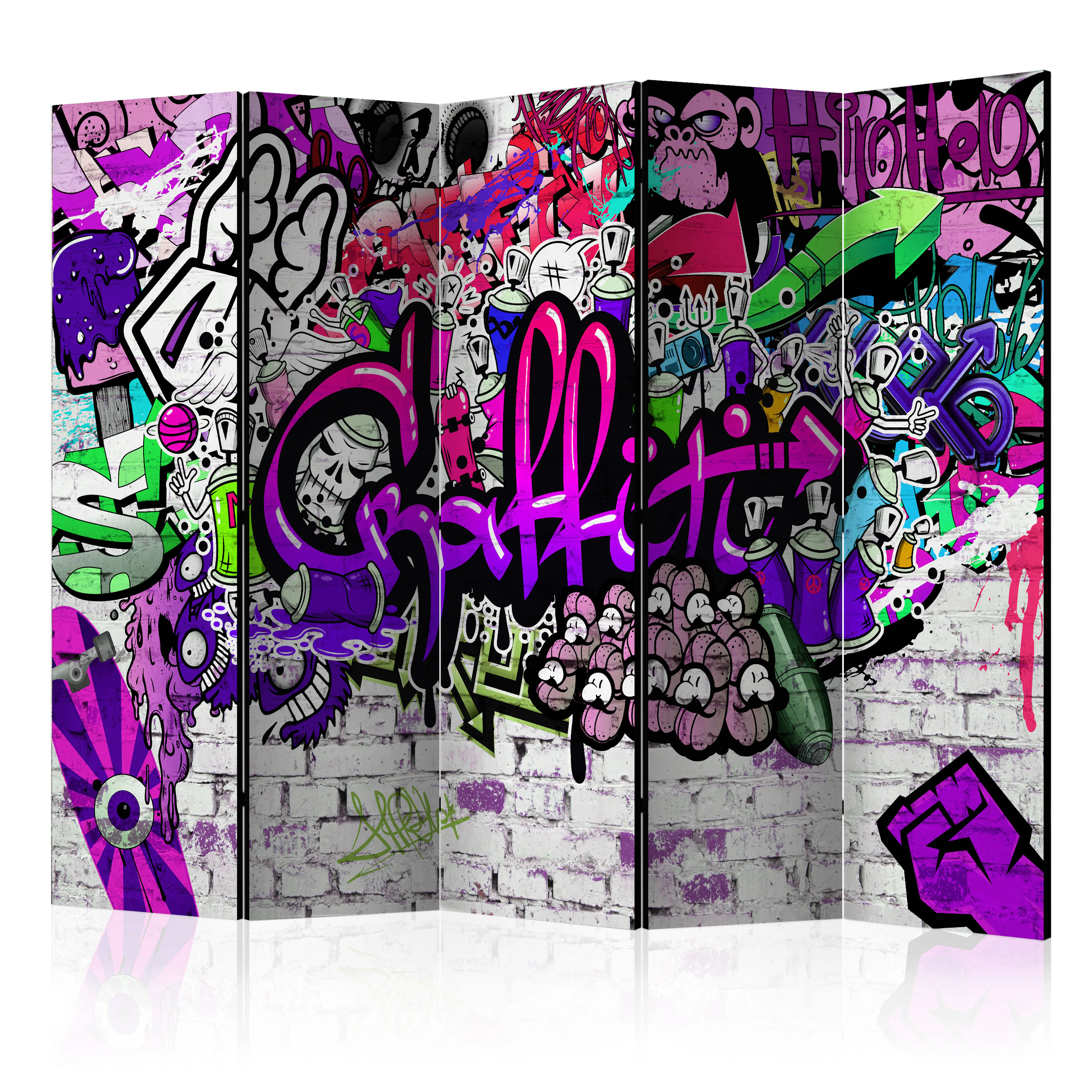 Rumsavdelare Arkiio Purple Graffiti 225x172 cm