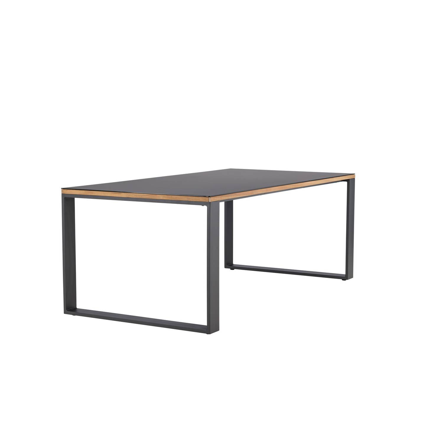Trädgårdsbord deNoord Aspvik Matbord 100x200 cm Svart