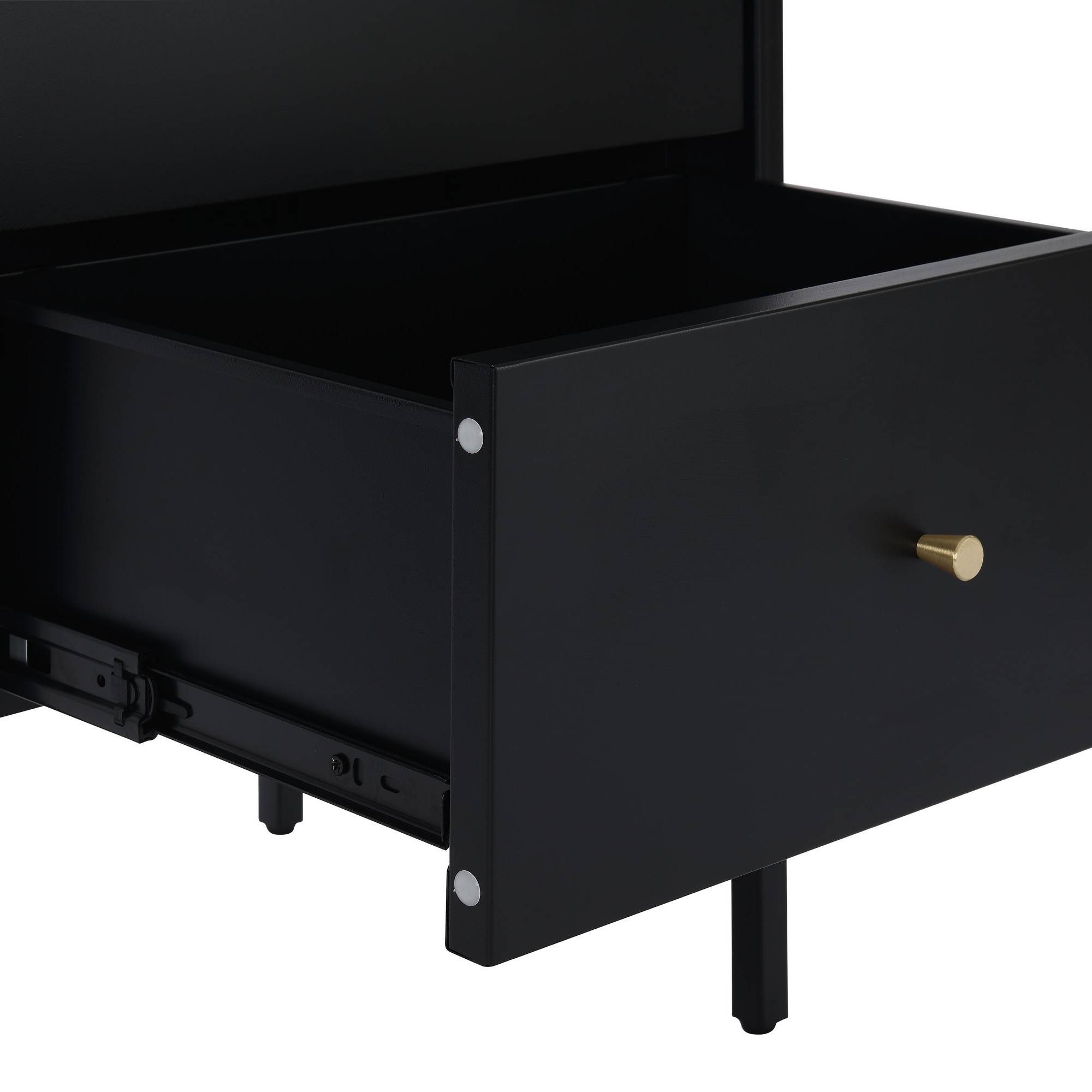 Byrå In Living Benjamin Svart Förvaringsmöbel 50x115x35 cm