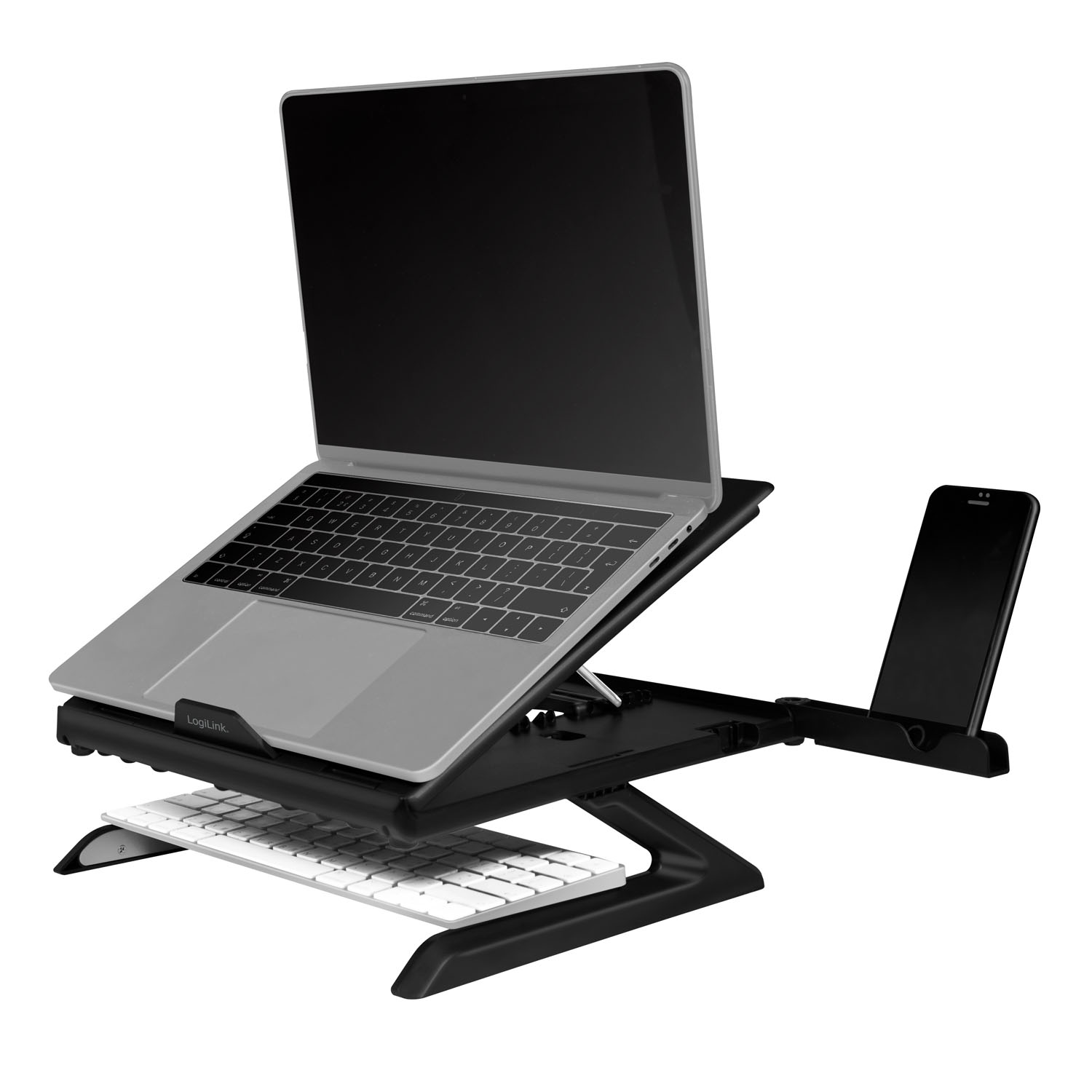 Hopfällbart Laptopställ LogiLink Höjdjusterbart