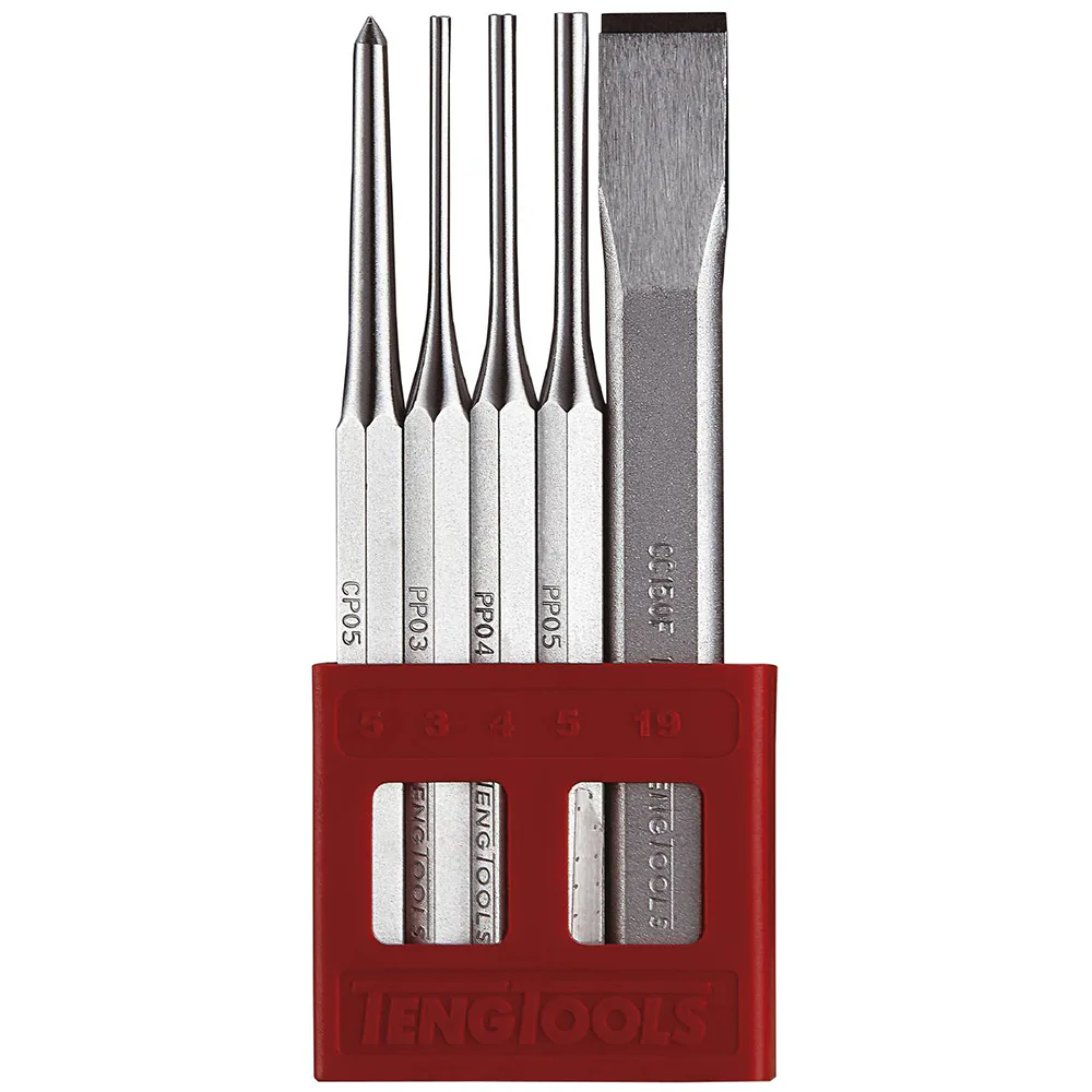 Dorn & Mejselsats Teng Tools 5-Delar PCX05