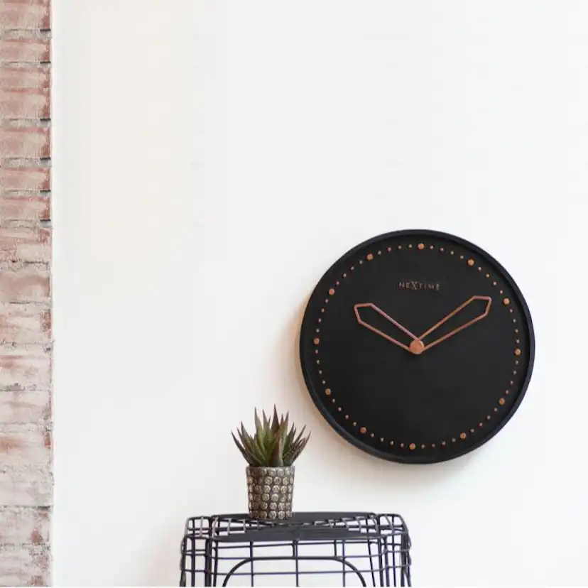 Väggklocka NeXtime Cross Guld