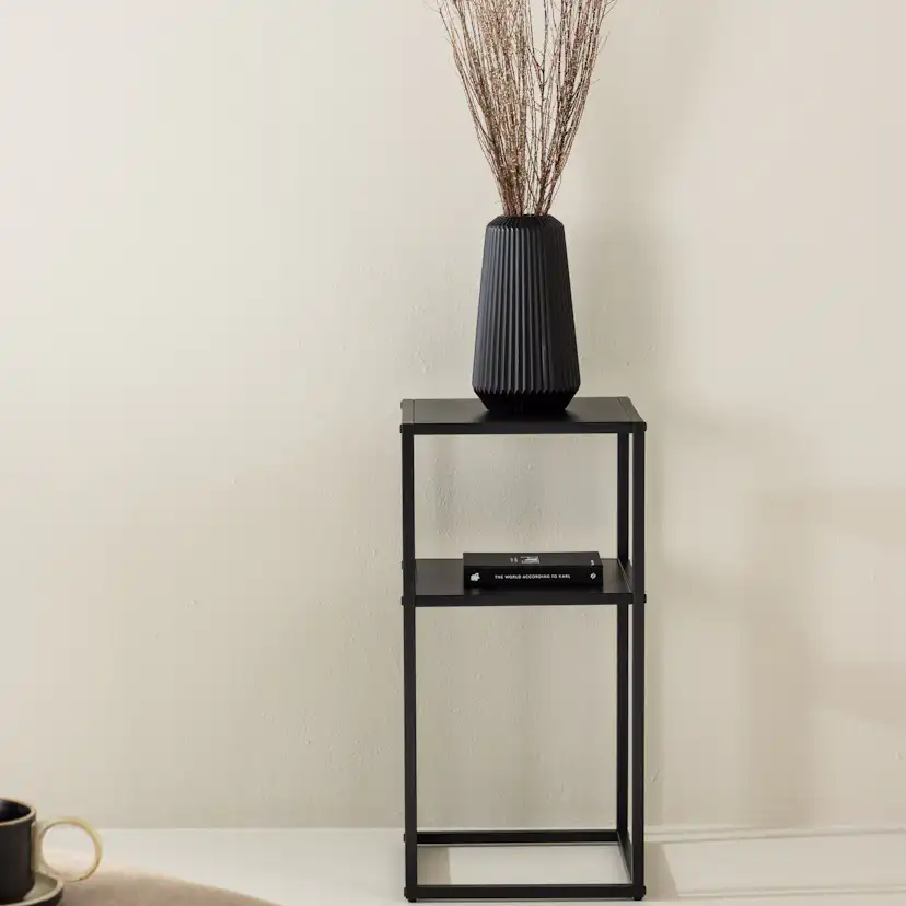 Sidobord Venture Home Punta Svart Fyrkantigt Bord i Stål 30x30cm