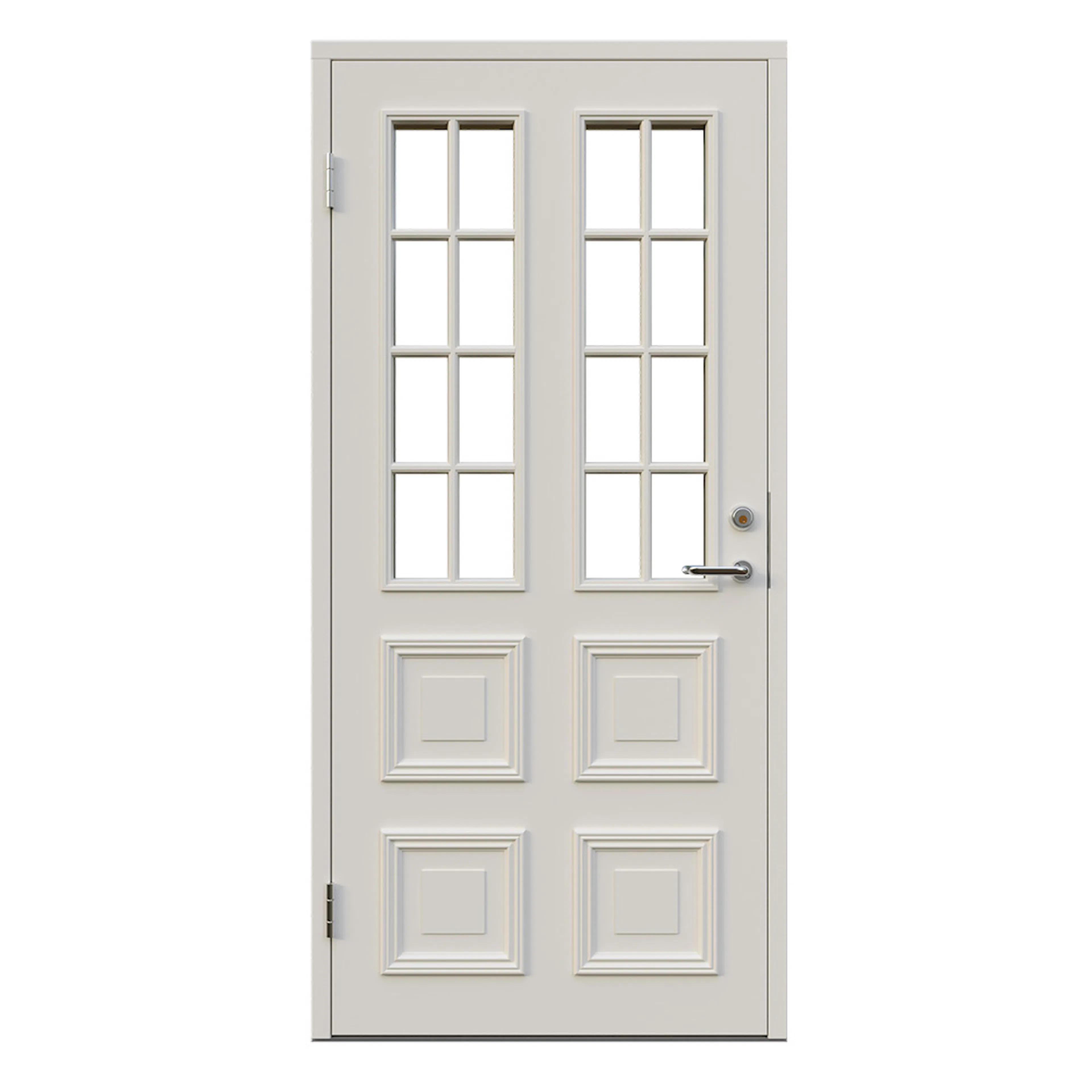 Glasmästeri glas BxH: 90x210 cm, Vit, Vänster BxH: 90x210 cm, Vit, Vänster