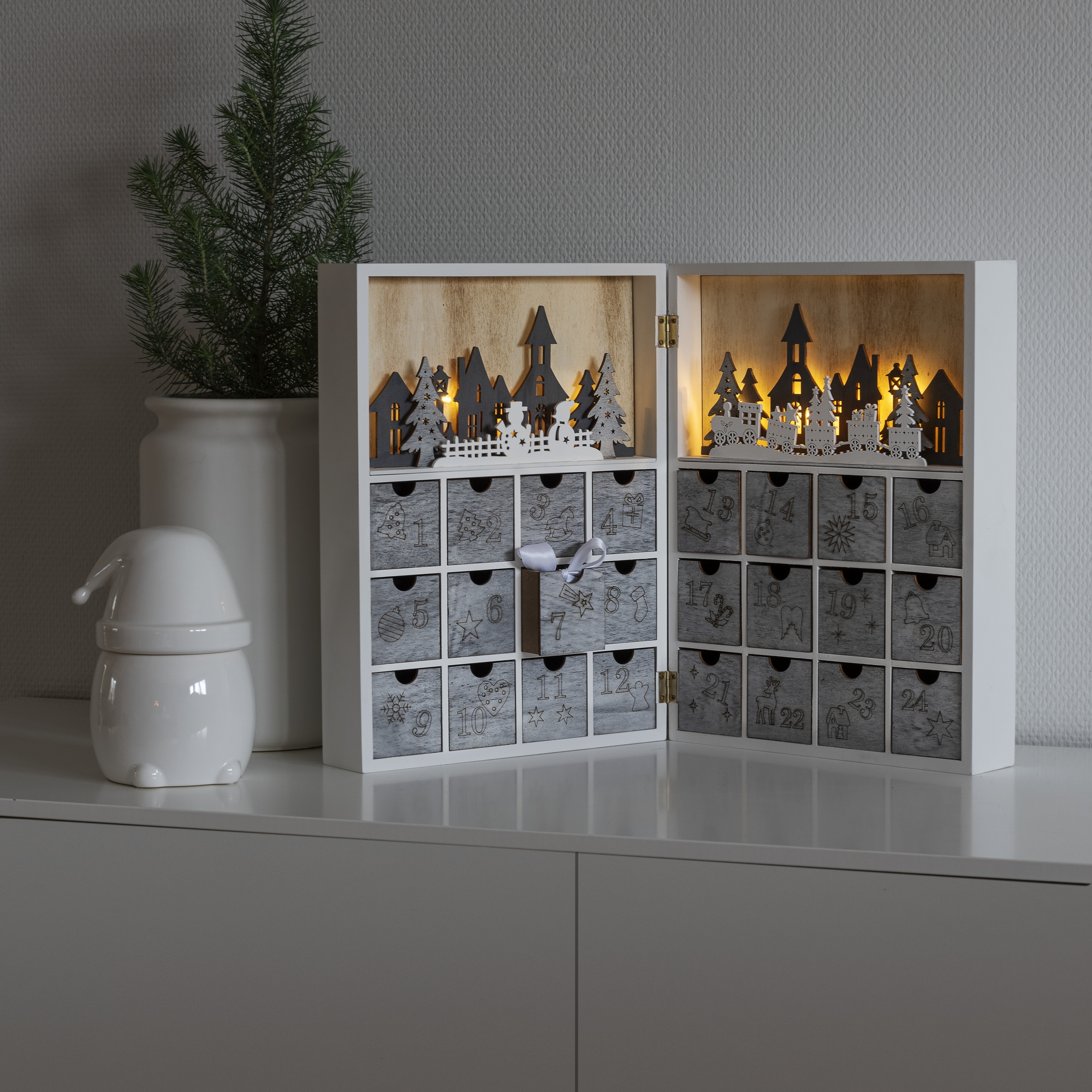 Adventskalender Gnosjö Konstsmide Motiv  8 LED