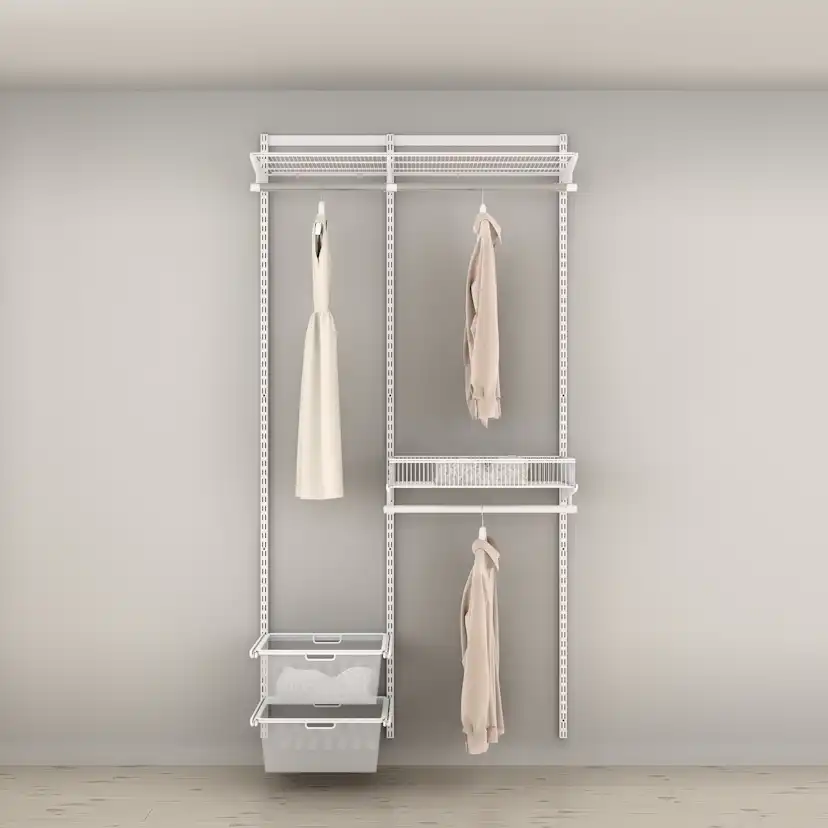 Garderobslösning Elfa Ready Solution Classic 11 110 cm Vit