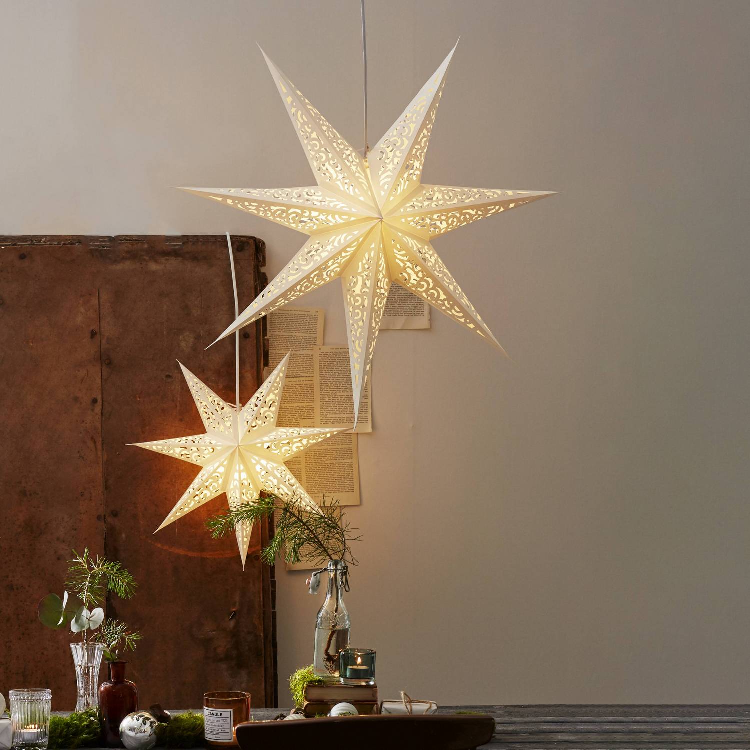 Adventsstjärna Star Trading Lace Papperstjärna