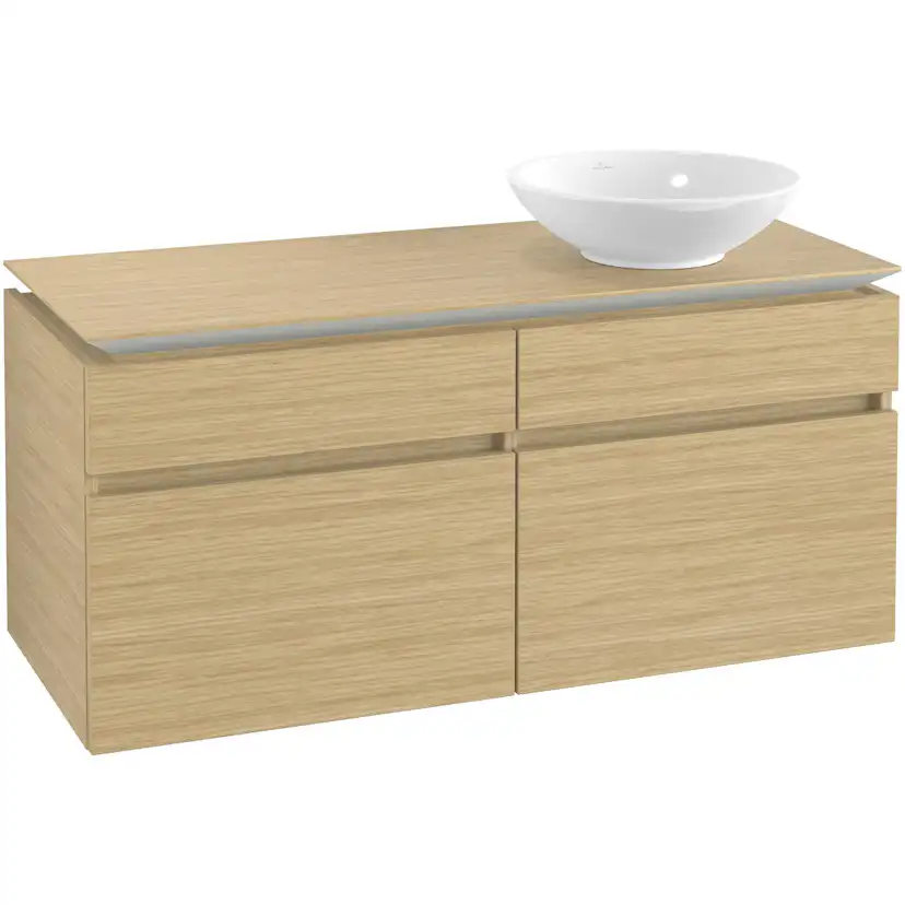 Tvättställsskåp Villeroy & Boch Legato 1200 med 4 Lådor för Ocentrerat Ytmonterat Tvättställ