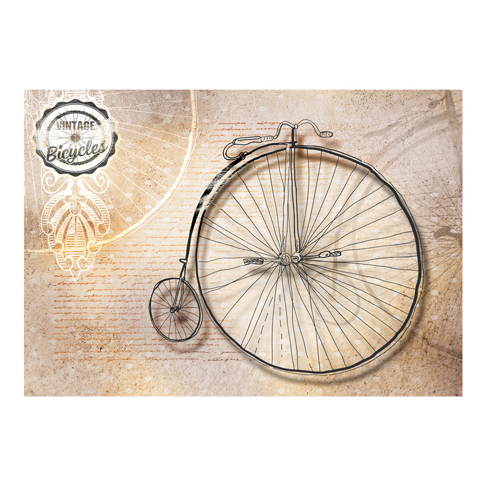 Vintage bicycles - sepia 300x210 Storlek: 300x210 cm