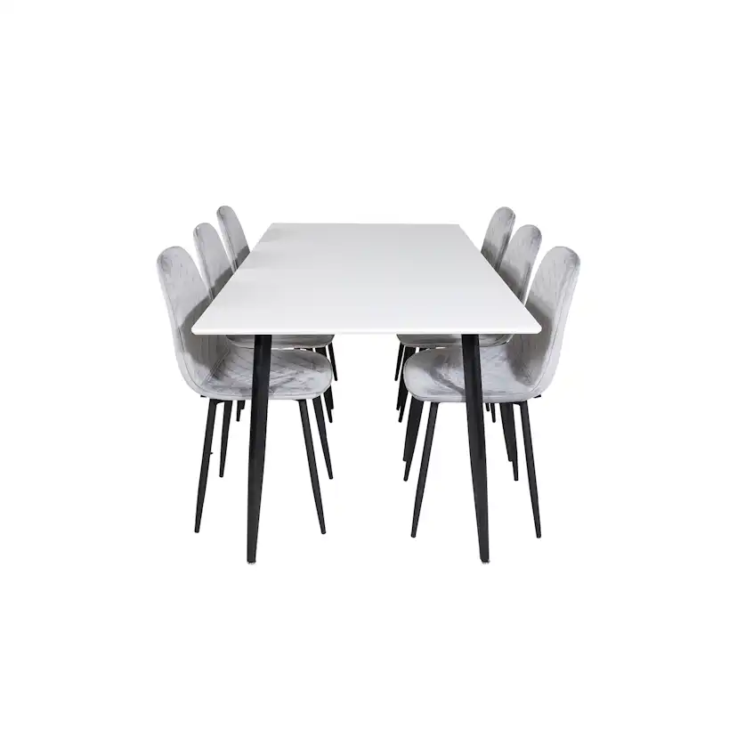 Matgrupp Venture Home Pobbie med 6 Phoi Stolar Sammet