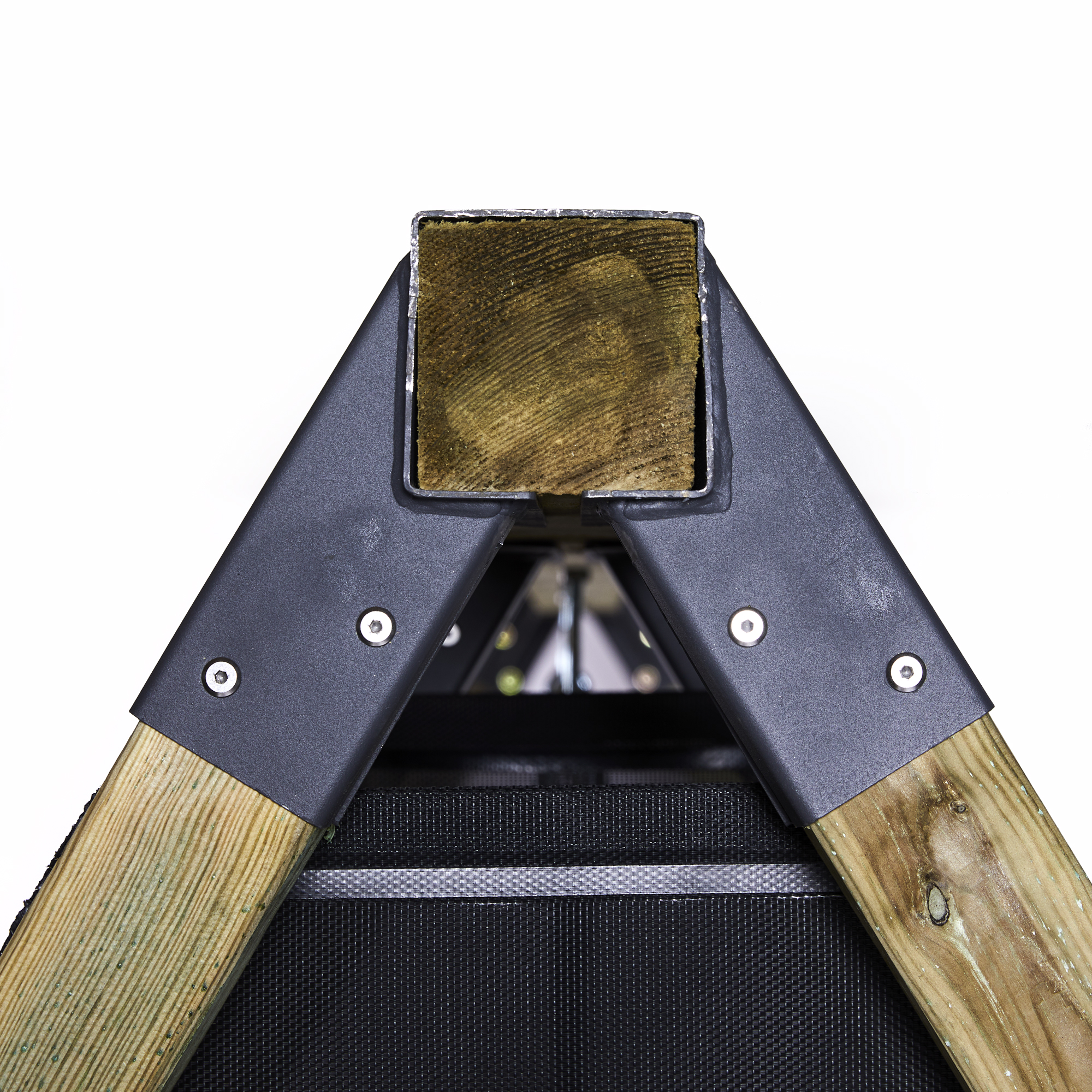 Gungställning Nordic Play Klättermodul Med Svart Gungsits, Trapetsgunga & Grön Rutschkana